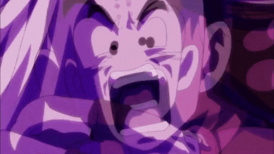 Vegeta Ultra Ego Protecting Krillin GIF
