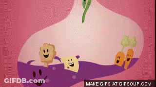 Vegetables With Smiley Faces GIF