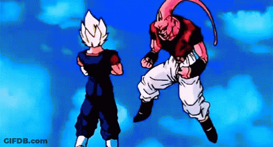 Vegito Majin Buu Fight GIF
