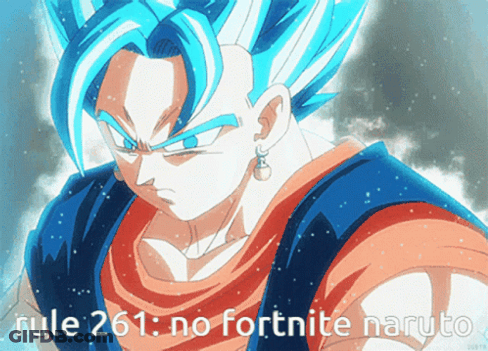 Vegito Rules No Fortnite GIF
