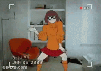 Velma Scooby Doo Dancing In Room With Camera GIF