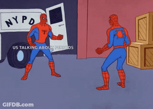 Venom And Spider-Man Sitting At Table Talking GIF