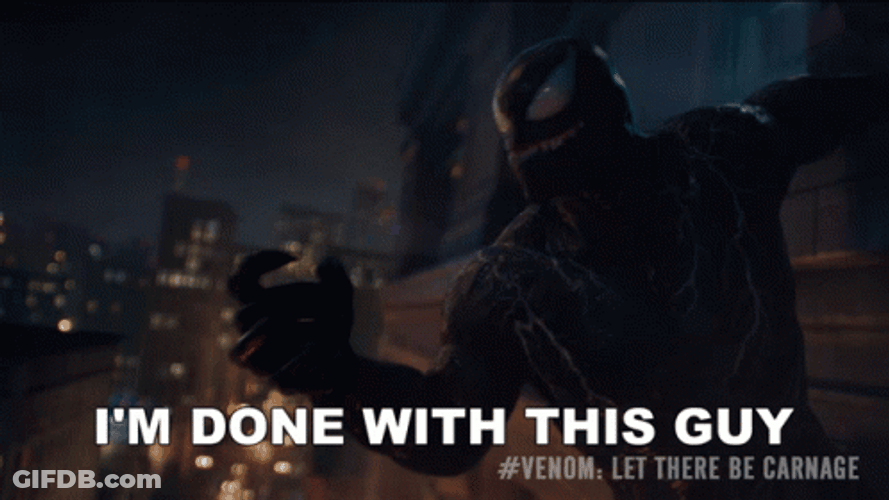 Venom Carnage Walking Away GIF