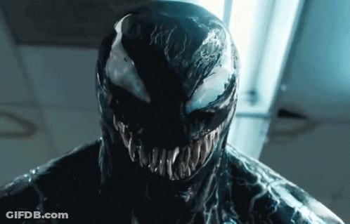 Venom Close Up With Open Mouth GIF
