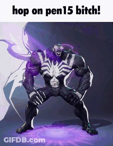 Venom Saying Hop On Pen15 Bitch GIF