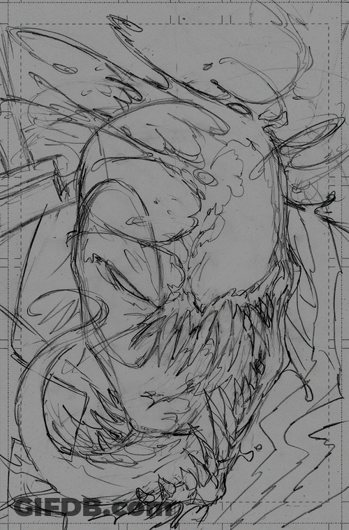 Venom To Spiderman Metamorphosis Artwork GIF