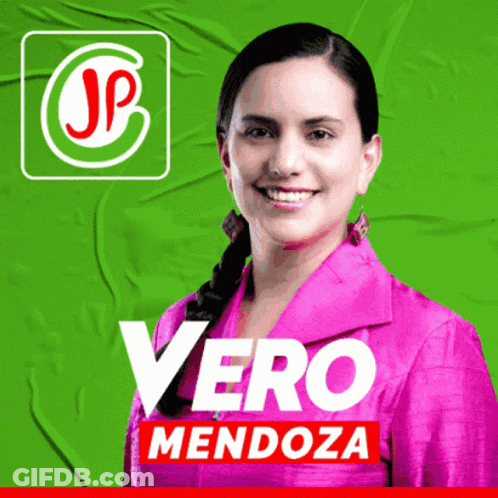 Vero Mendoza Poster Woman In Pink Shirt GIF