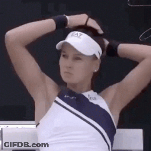 Veronika Kudermetova Hair Pull Tie GIF