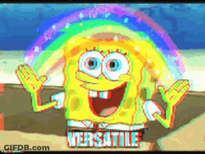 Versatile SpongeBob SquarePants Rainbow Memes GIF