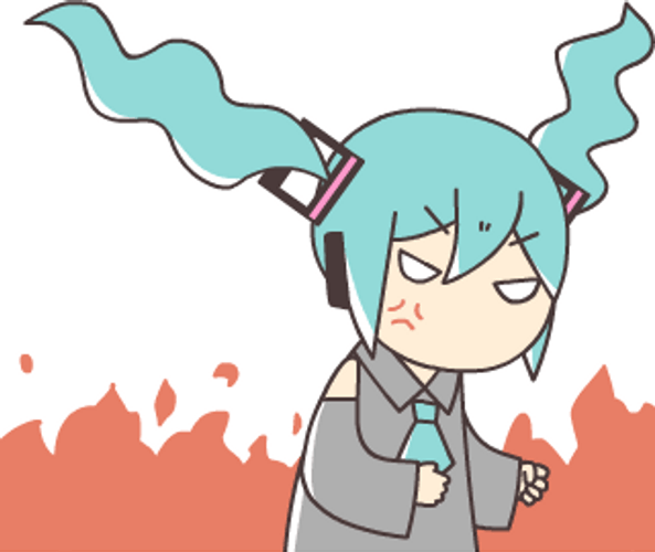 Very Angry Miku GIF