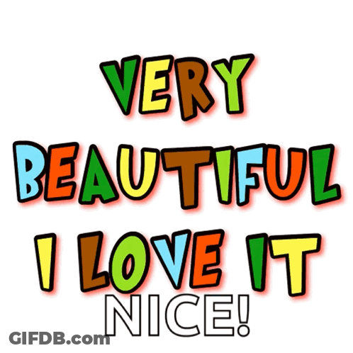 Very Beautiful I Love It Nice Colorful Font GIF