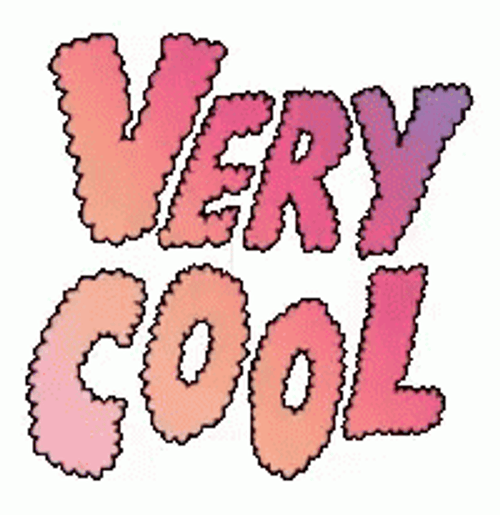 Very Cool Letters Glowing GIF