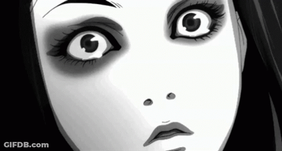 Very Dark Anime Eyes GIF