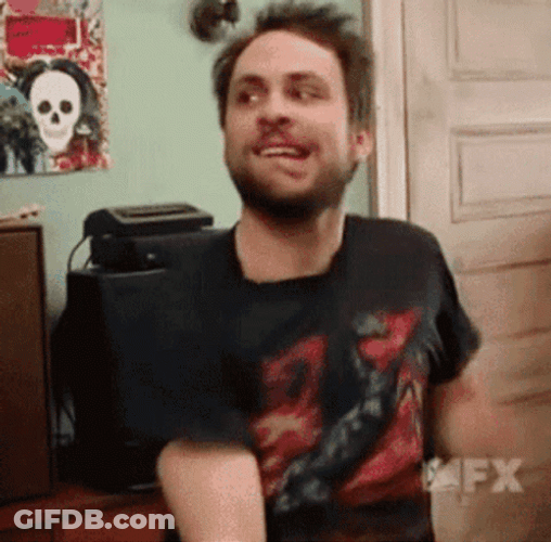 Very Excited Charlie Day GIF