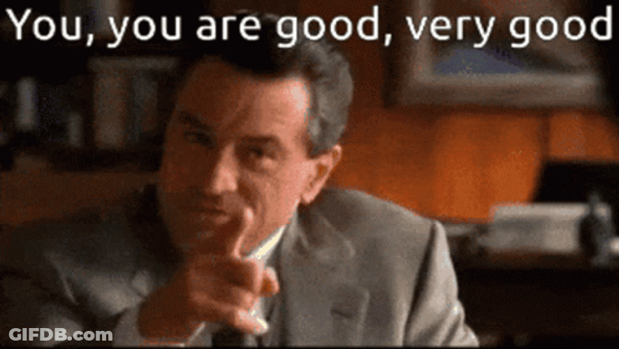 Very Good Robert De Niro GIF