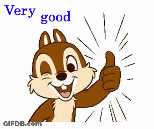 Very Good Thumbs Up Chipmunk GIF