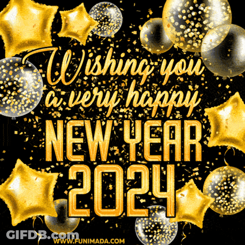 Very Happy New Year Wishes GIF
