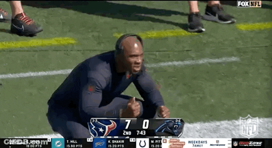 Very Hyped Texans Coach GIF