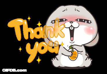 Very Miss Rabbit Thank You Bubble GIF