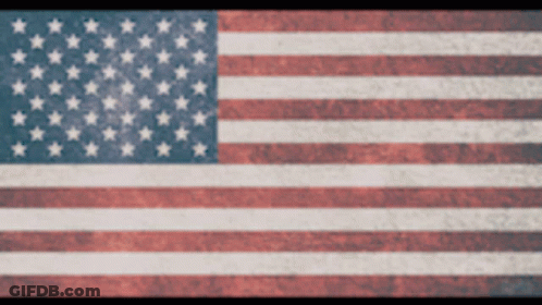 Very Old American Flag With Many Stars GIF