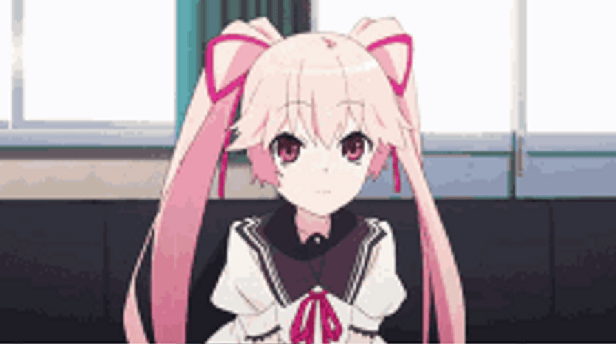 Very Pink Anime Girl GIF
