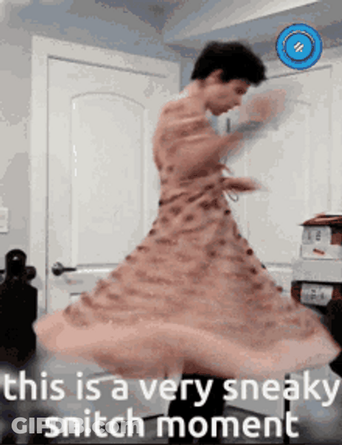 Very Sneaky Snitch Moment GIF