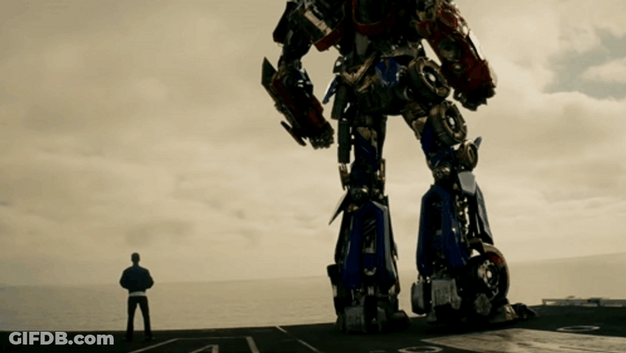 Very Tall Optimus Prime GIF