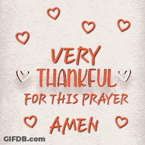 Very Thankful Prayer Poster With Hearts GIF