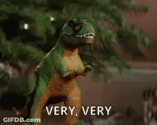 Very Unacceptable Disappointed Dinosaur GIF