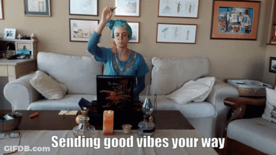 Vesela Babinova Is Sending Good Vibes GIF