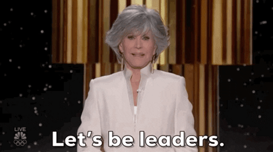 Veteran Actress Jane Fonda Encouraging To Take Leadership GIF