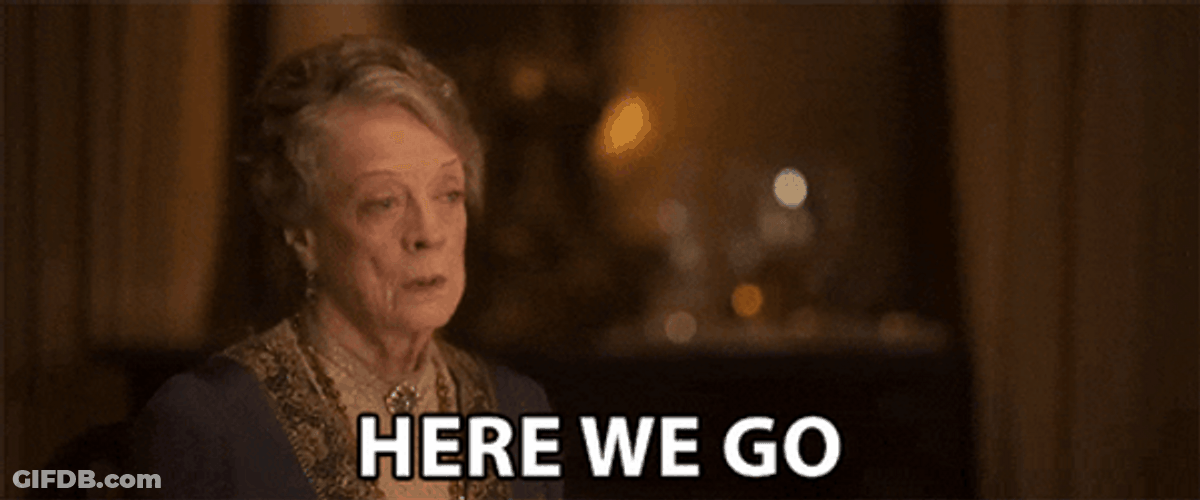 Veteran Actress Maggie Smith And Here We Go GIF
