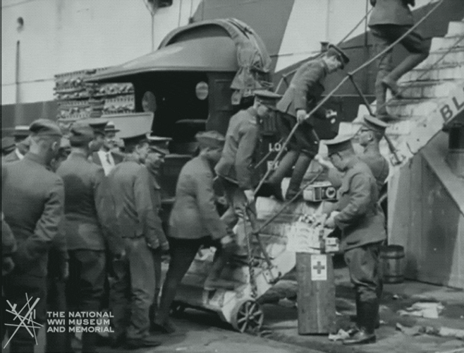 Veteran Soldiers Riding The Battleship GIF