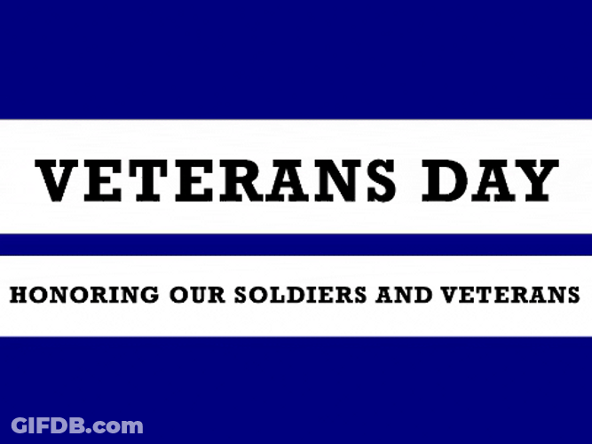 Veterans Day Air Force Army Marine Stars Greeting GIF