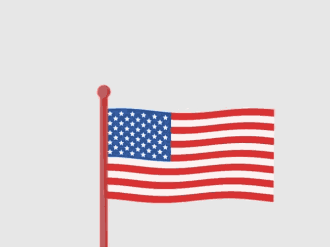 Veterans Day Animated Greeting Waving Flag GIF