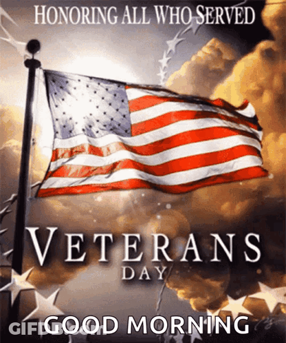 Veterans Day Flag Poster Honoring All Who Served GIF