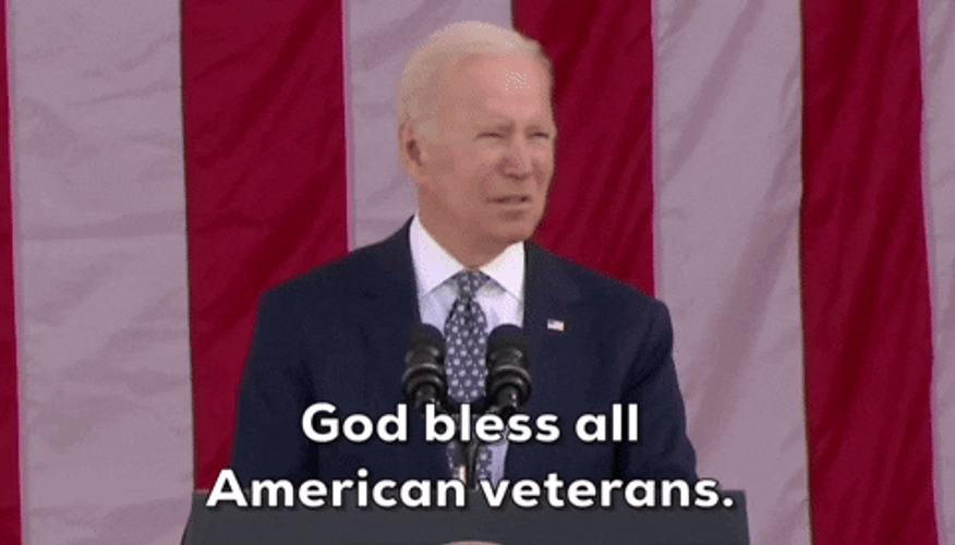 Veterans Day God Bless America Joe Biden Speech GIF
