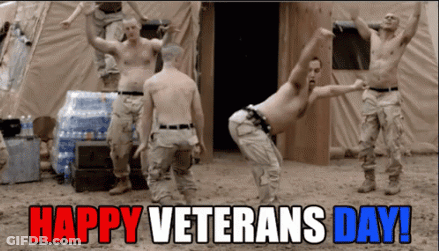 Veterans Day Greeting Army Soldiers Twerk Dance GIF