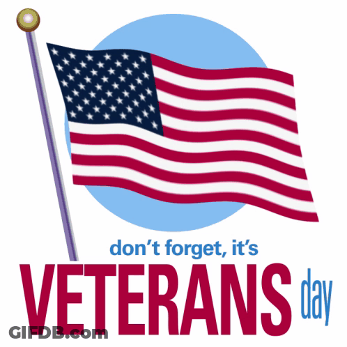 Veterans Day Poster Don't Forget It's Veterans Day GIF
