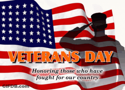 Veterans Day Poster Honoring Those Who Fought GIF