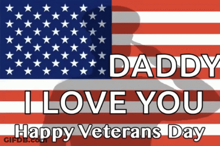 Veterans Day Remembrance American Flag Dad Soldier GIF