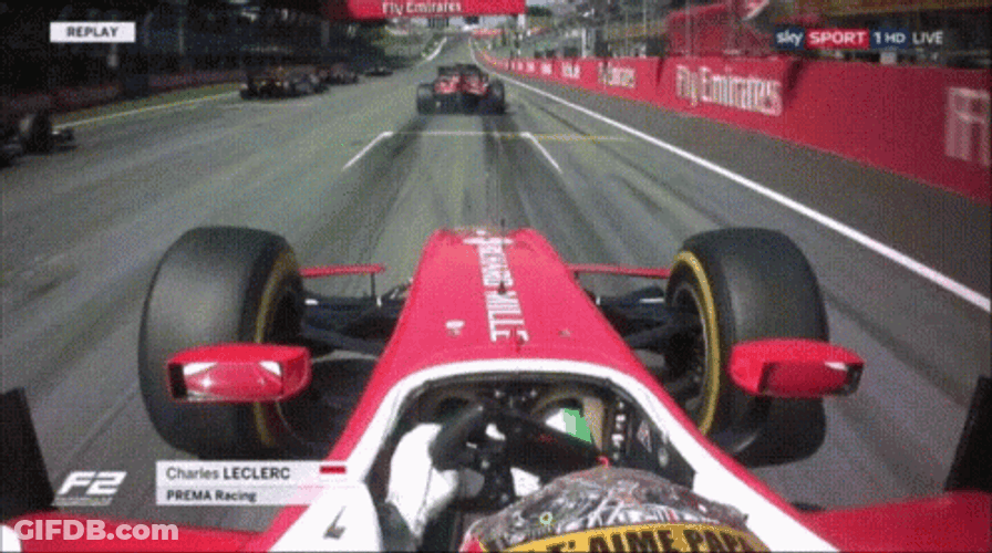 Vettel Leclerc Collision Actual Driving GIF
