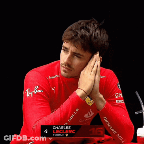 Vettel Leclerc Collision Waiting GIF