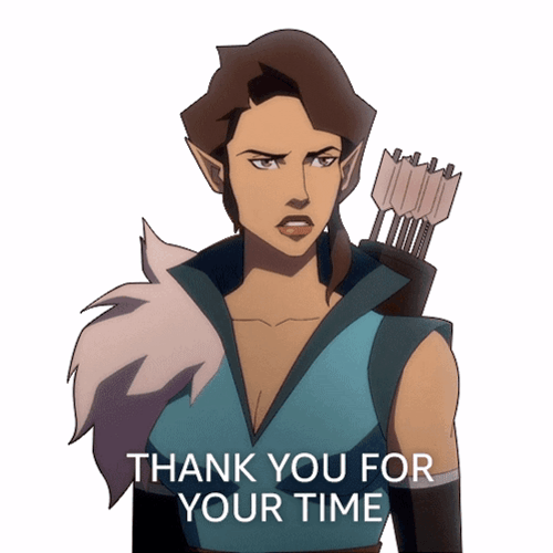 Vex'ahlia Says Thank You For Your Time GIF