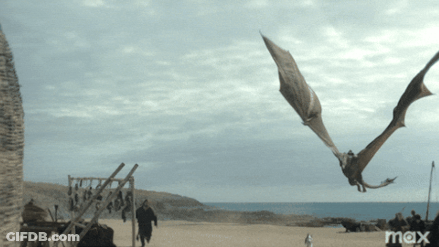 Vhagar Dragon Landing GIF