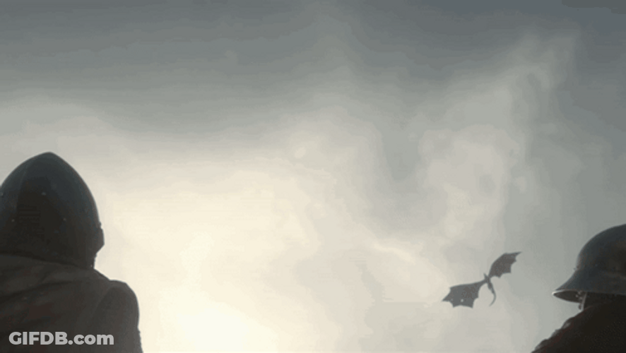Vhagar Dragons Fighting Above Sky GIF