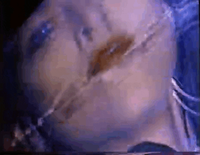 Vhs Effect Madonna Face Close View GIF