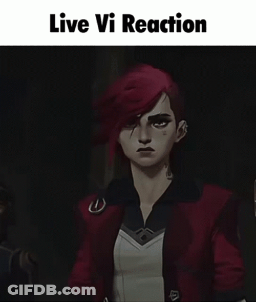 Vi Arcane Reaction In Surprise For Her GIF