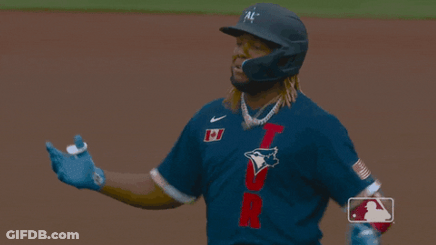 Viad Guerrero Running To Max Scherzer GIF
