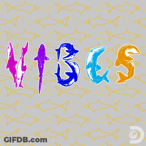 VIBES Sharks. Shark Week. GIF